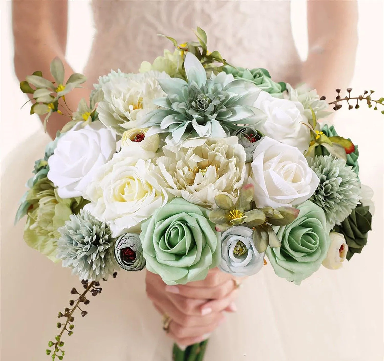 สีเขียวและขาว