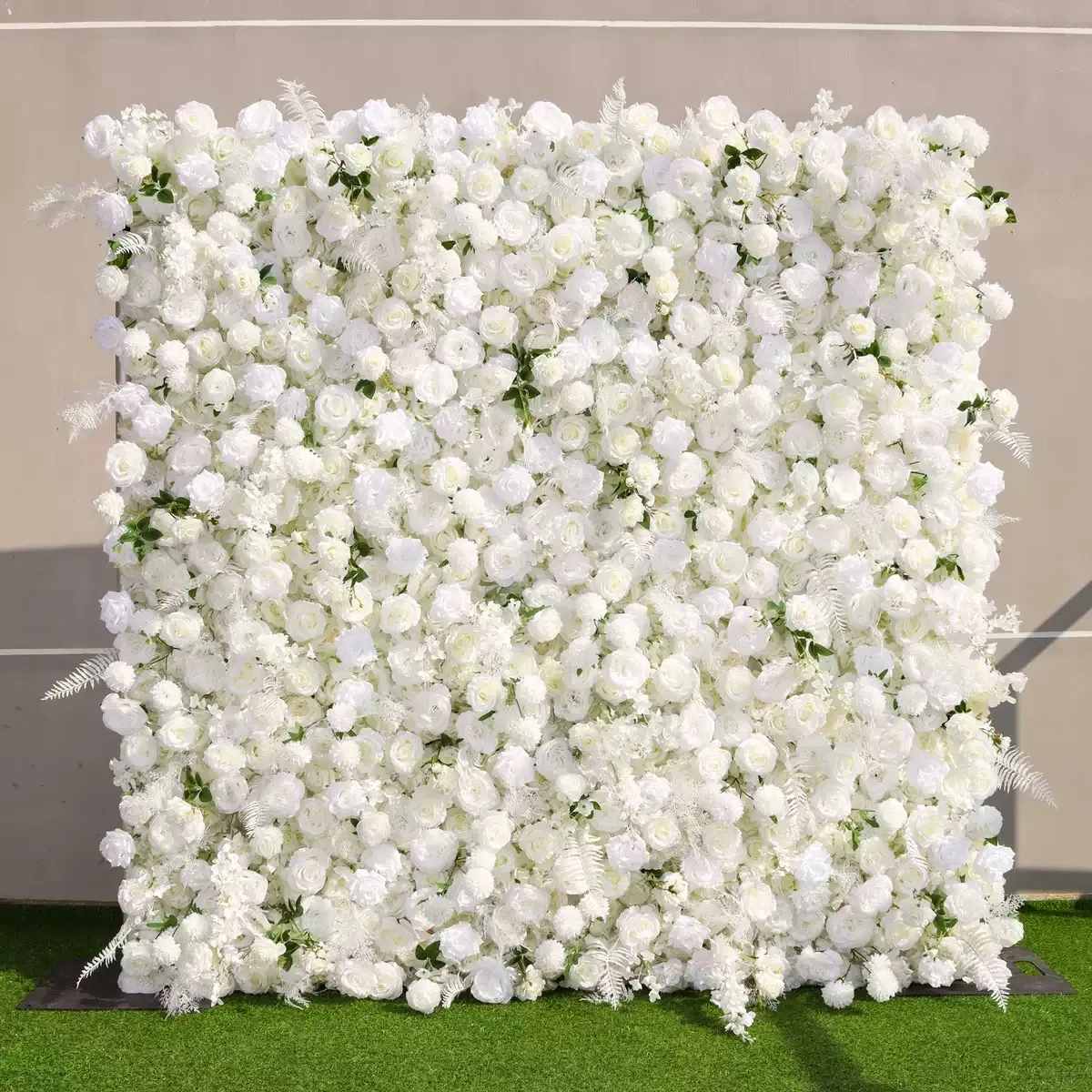 Ybliouke Flower Wall Wall Fabring Rolling Up Curtain Floral Backdrop งานแต่งงานข้อเสนองานแต่งงาน