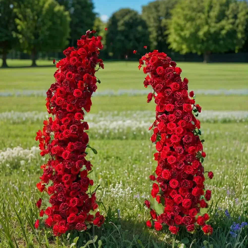 Flower Arch Floral Pillars สำหรับการตกแต่งปาร์ตี้รวมถึงเฟรม