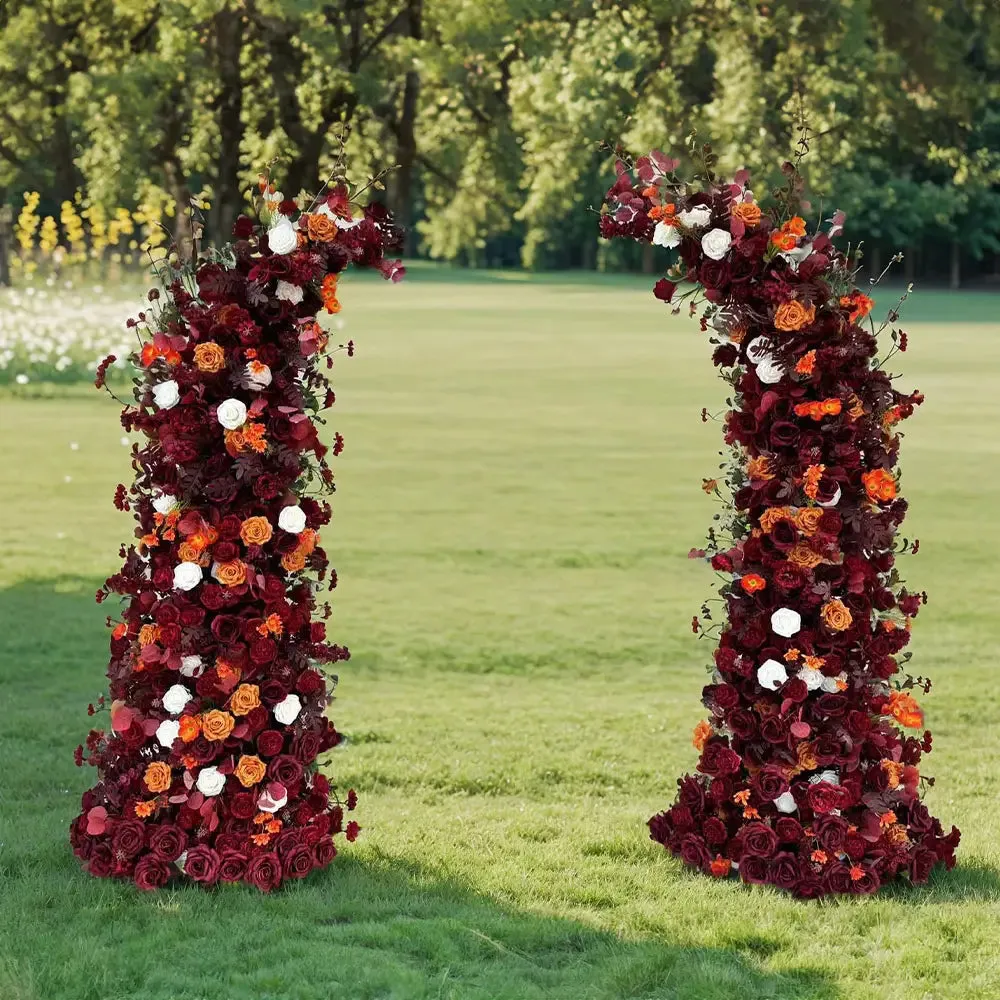 Flower Arch Floral Pillars สำหรับการตกแต่งปาร์ตี้รวมถึงเฟรม