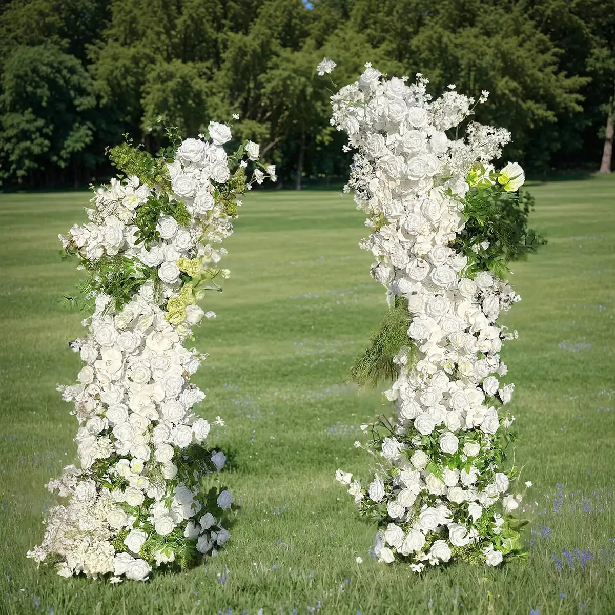 Flower Arch Floral Pillars สำหรับการตกแต่งปาร์ตี้รวมถึงเฟรม