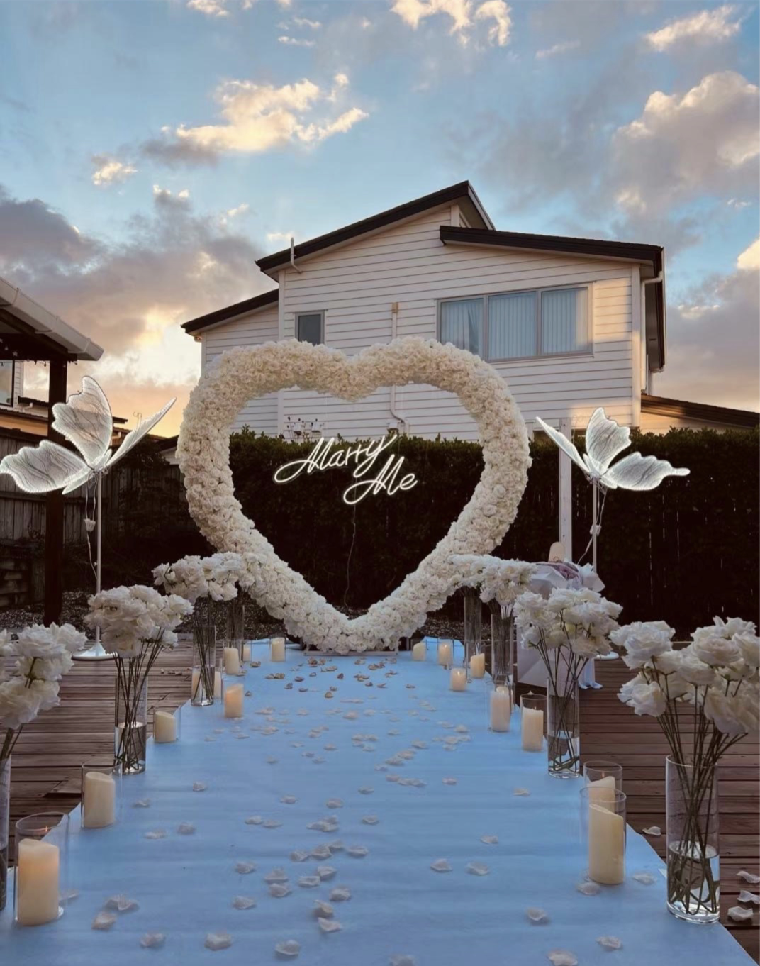 Ybliouke Heart Flower Floral Set ข้อเสนองานแต่งงานงานแต่งงาน